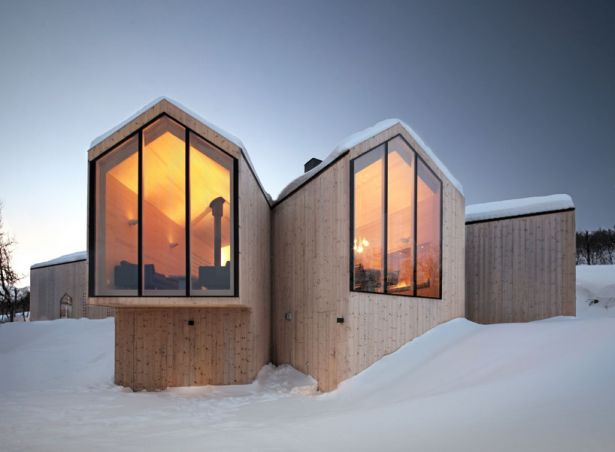 Nhà nghỉ trên núi tuyết của Reiulf Ramstad Arkitekter