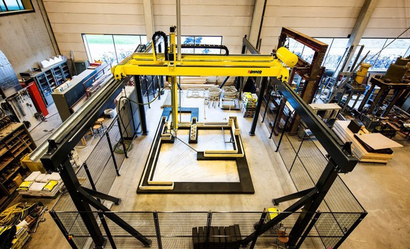 Máy in 3D khổng lồ cho ngành xây dựng bê tông tái chế của TU Eindhoven